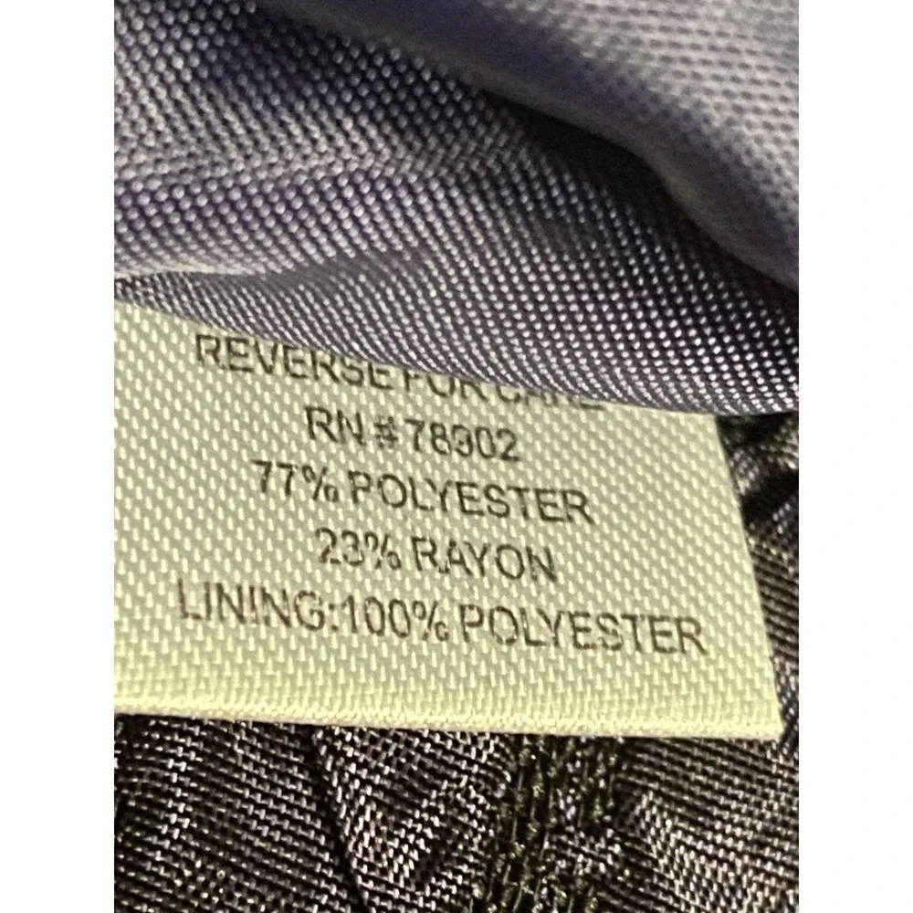 VTG 90s Erin London Blazer Jacket Sz 8 Zip Front Textured Crinkled Purple - Picture 5 of 6